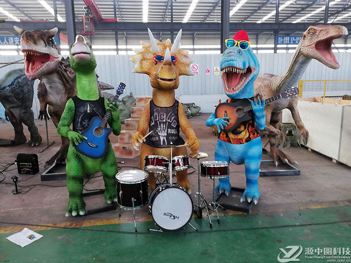 仿真恐龙乐队 恐龙模型乐队 恐龙乐队组合 恐龙机模定制