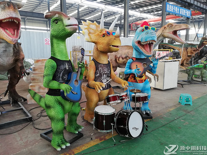 仿真恐龙乐队 恐龙模型乐队 恐龙乐队组合 恐龙机模定制