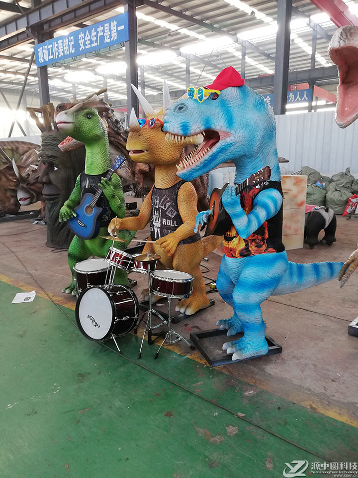 仿真恐龙模型乐队  恐龙模型 恐龙乐队组合