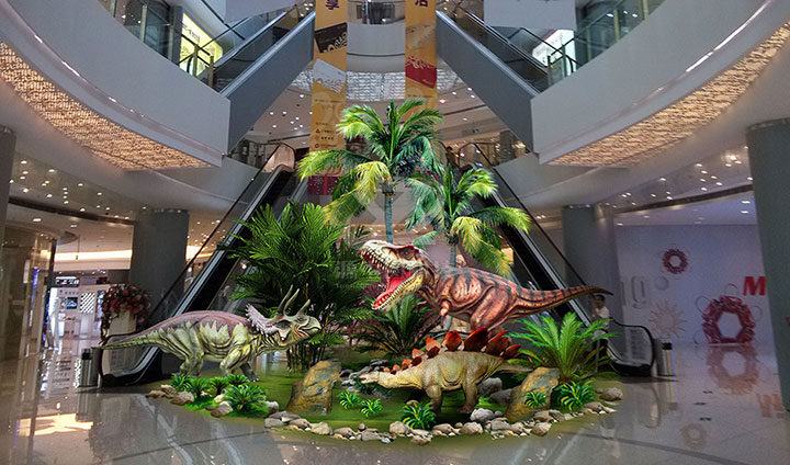 商场恐龙动物小场景设计