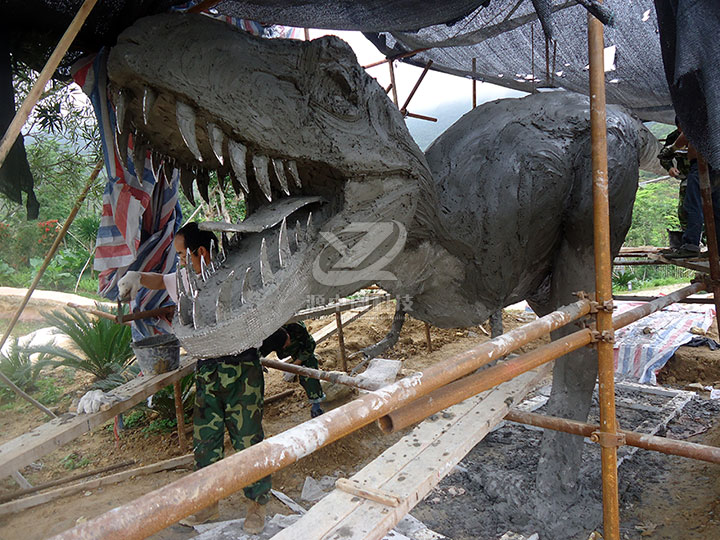 霸王龙水泥雕塑，水泥雕塑恐龙