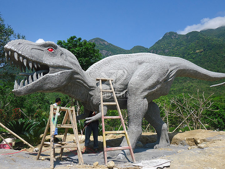 霸王龙水泥雕塑，水泥雕塑恐龙